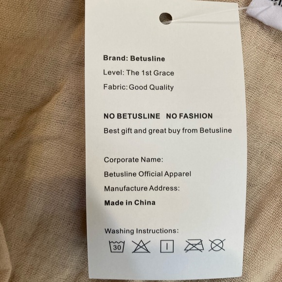 NWT BETUSLINE beige Crossover cotton blend woman’s robe size 2 XL - Picture 10 of 13